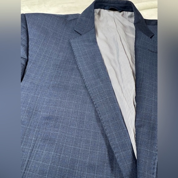 Brooks Brothers 46R Explorer Regent Fit Navy Plaid 2 Button Vented Wool Suit - Picture 7 of 16